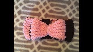 Easy Loom knitted baby headband Part 1 [upl. by Aicined]