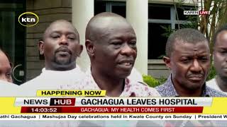 Impeached DP Gachagua speaks after leaving Hospital [upl. by Teerprah]