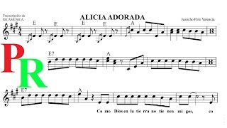 Alicia Adorada Partitura y Pista con AUDIO MIDI de cifrado RICAMÚSICA Ricardo Pinto [upl. by Breen673]