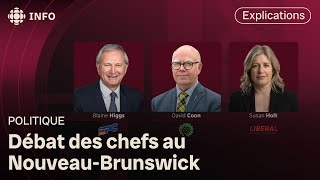 Résumé du débat des chefs en français au NouveauBrunswick [upl. by Langston155]