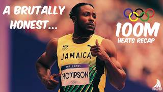 This SHOCKED the WORLD in the Olympic 100M  A brutally HONEST mens 100M heats recap [upl. by Elleb]