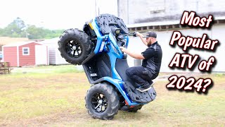 New ATV Time CFMOTO CFORCE 500 Review plus Upgrades amp Wheelies [upl. by Latea]