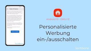 Personalisierte Werbung einschalten oder ausschalten  Huawei Android 10  EMUI 12 [upl. by Lieberman]