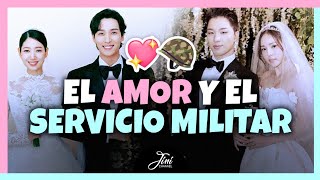 🇰🇷PAREJAS DE CELEBRIDADES SEPARADAS POR EL SERVICIO MILITAR 💔 [upl. by Haslam]