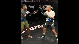 Francis Ngannou vs Ciryl Gane sparring session [upl. by Iadam]