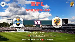 RPL Season  64  Star Champions vs New Frontuers Cricket Club [upl. by Tawney]