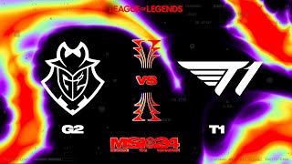 G2 Esports x T1  MSI 2024  Fase de Chaves Dia 4 [upl. by Nwahsit]