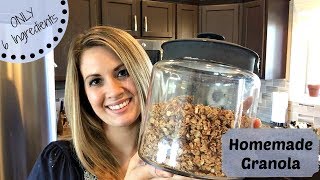 HOMEMADE GRANOLA  ONLY 6 INGREDIENTS  COOK WITH ME [upl. by Sontich357]