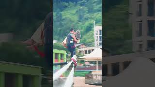 Flyboard montage  water jetpack water world this is to high shorts [upl. by Monika]