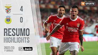 Highlights  Resumo Benfica 40 FC Arouca Liga 2223 1 [upl. by Nishom]