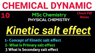 Kinetic salt effect  Primary amp Secondary mscchemistrynotes chemicalkinetic itschemistrytime [upl. by Halley684]