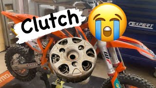 KTM SX 50 Factory edition clutch repair [upl. by Yedok705]