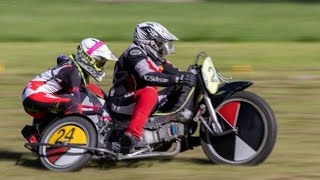 Holpriges Rennen in Zweibrücken  Zweibrücken 2024 sidecar racing grasstrack [upl. by Anelrad]