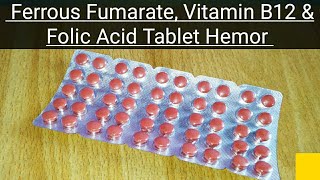 Folic Acid Tablets Dose In Pregnancy  Ferrous Fumarate Vitamin B12 And Folic Acid Tablet Hemor Uses [upl. by Septima]