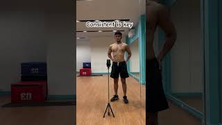 Consistent is a key fyp fypage tranding musclefitness muscle gym pose shortvideo youtube [upl. by Venn]