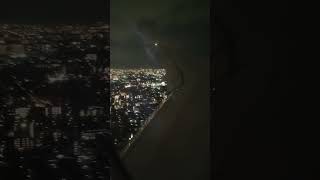 飛行機に乗ってきた【夜のフライト】 shorts 飛行機 夜景 [upl. by Nivlac]