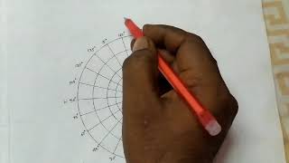 Polar zenithal stereographic projection1st semester geography hons [upl. by Lhamaj563]