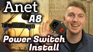 How To Install Power Switch On Anet A8 3D Printer [upl. by Howell]