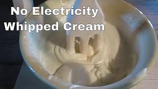 Making Whipped Cream Without Electricity [upl. by Eniamret]