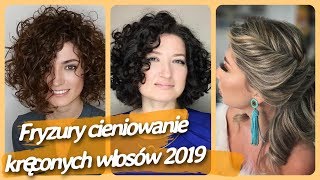 Top 20 💋 najmodniejsze fryzury cieniowanie kręconych włosów 2019 [upl. by Skoorb]