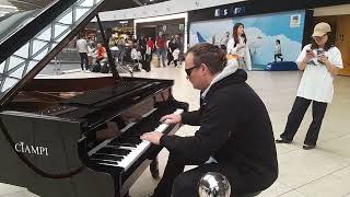 l played the piano at the airport in Rome Italy playing Mariage dAmour [upl. by Eltotsira]