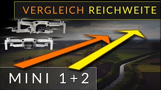 Vergleich Reichweite DJI MINI 2 vs DJI Mavic Mini  Test der Drohnen [upl. by Dnallor]