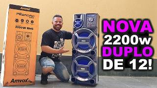 🟢 Unboxing Amvox 2200w 🟢 Amvox ACA 2201 Pesadão Black 🟢 NOVA CAIXA DE SOM AMVOX LANÇAMENTO 🟢 amvox [upl. by Iur]