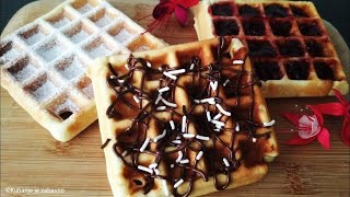 WAFFLES  Kako napraviti vafle Vrlo jednostavno Osnovni recept za smjesu 4 waffle waffles vafli [upl. by Adgam]