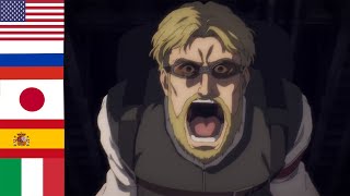 quotZekes Screamquot in 5 languages ● Attack On Titan Season 4 [upl. by Houghton]