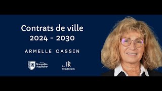 Contrats de ville 2024  2030  Armelle Cassin [upl. by Suoiluj]