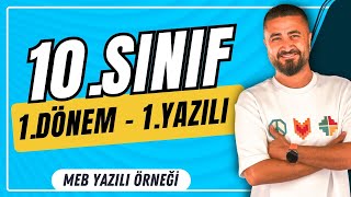 10SINIF 1DÖNEM 1ORTAK YAZILI SORULARI  10SINIF MATEMATİK  Rehber Matematik [upl. by Millwater577]