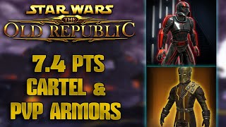 SWTOR  74 PTS Cartel Market amp PVP Season 4 and 5 Armor Sets In Game Preview Showcase [upl. by Accever]