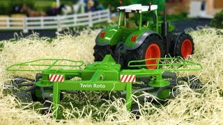 JAMARA RC TRACTOR with rotary rakes  RC farm action video [upl. by Elvin45]