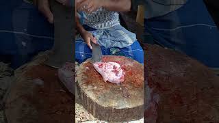 Fast Goat Head Cutting Skills  Cutting Skills Good Lamb Head Cutting shorts [upl. by Duma231]