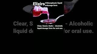 Elixir introduction  Elixirs pharmaceutics 1 Elixirs Pharmacy  Pharmacy Classes [upl. by Shafer]