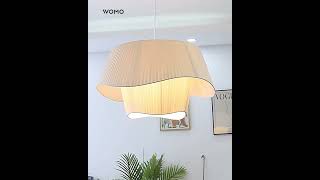 WOMO Pleated Fabric Pendant LightWM2130 homedecor interiordesign modernlighting bedroomdecor [upl. by Nnyroc]