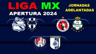 FECHAS HORARIOS Y CANALES PARA LA JORNADAS 16 8 Y 13 ADELANTADAS DE LA LIGA MX APERTURA 2024 [upl. by Nwahser462]