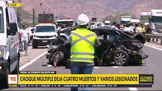 Fatal colisión en Ruta 68 deja cuatro víctimas y 6 lesionados [upl. by Atsahc885]