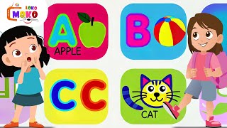 ABC Song for Kids  Alphabets Song UK  Alphabets Song with Sound  Alphabet  ABC by Moko Loko [upl. by Shreve350]