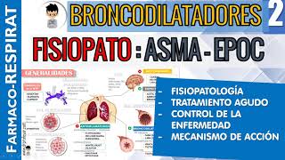 CORRELACIÓN Farmacología y Fisiopatología ASMA EPOC MECANISMOS DE ACCIÓN FARMACOLÓGICA ESQUEMA 2 [upl. by Leihcey479]