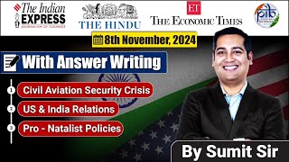 8 November 2024  Editorial Discussion  South Population Trump Aviation Crises Sumit Rewri [upl. by Ahsitneuq676]