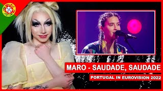 Maro  saudade saudade  Portugal 🇵🇹  American Reacts to Eurovision 2022 [upl. by Grevera]