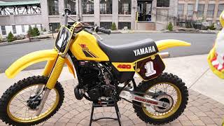 STUNNING 1984 YAMAHA YZ490 BROC GLOVERS 85 AMA NATIONAL CHAMPIONSHIP WINNING MODEL FAST amp FUN [upl. by Nellak]