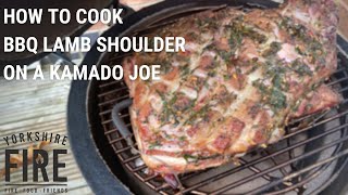 🔥 How to cook BBQ lamb shoulder on a Kamado Joe Jr 🔥 smoked and slow cooked 🔥 [upl. by Odelia]