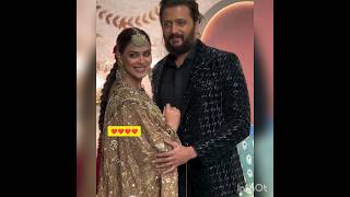 Riteish deshmukh 😎amp Genelia Dsouza Aarived mukesh Ambani small son Anant ambani weddingyt viral [upl. by Ainessey648]