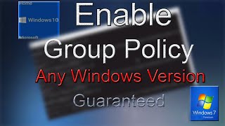 Enable Gpeditmsc in Windows 10 Home [upl. by Celisse]