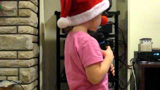 6 Year Old Kendra sings Rudolph the Red Nosed Reindeer [upl. by Ursulina]