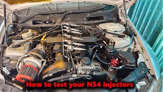 N54 Injector testing Car hesitates and stutters [upl. by Hanas]