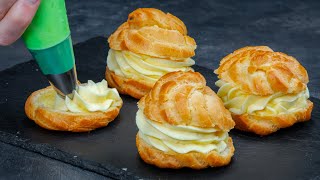 Diese Profiteroles mit Vanillecreme sind so einfach zu bereiten Ich liebe es sie zuzubereiten [upl. by Heinrich]