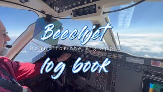 Flying the Beechjet 400 to New York 👀✈️🍎 [upl. by Bartel]